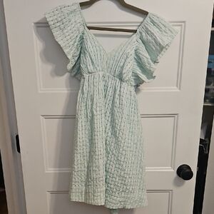 Chic Light Green Mini Dress